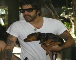 The actor has adopted a dog whom he calls Digger.
